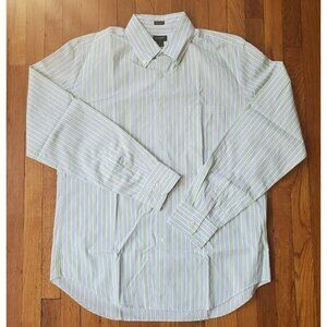 J.Crew Mens Large Tailored Fit Striped Button Up Long Sleeve Multicolor Shirt‎